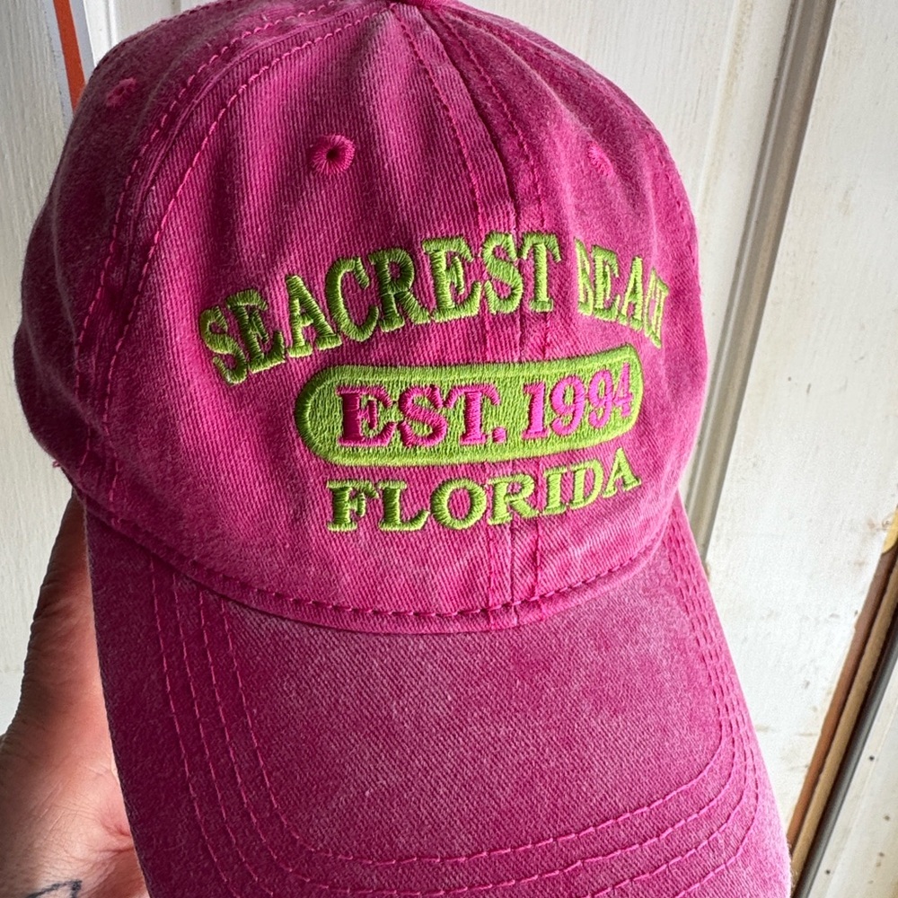 Pink Seacrest Beach Florida Cap